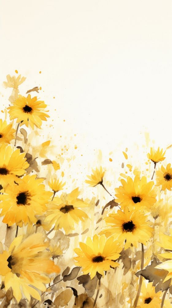 Sunflower fields backgrounds outdoors painting.