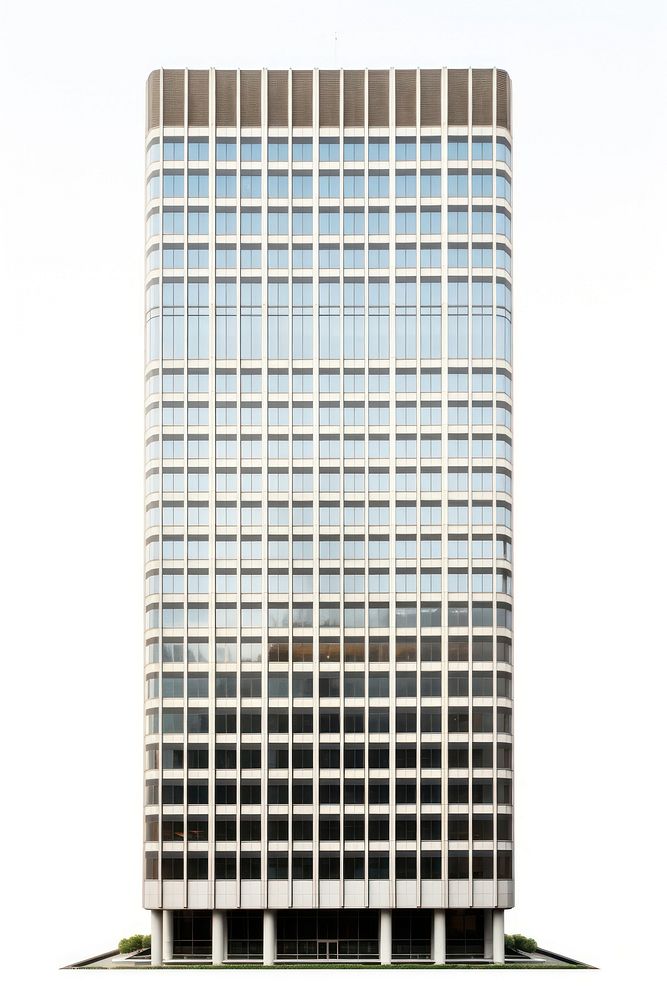 Tall retro office skyscraper building top architecture tower city.