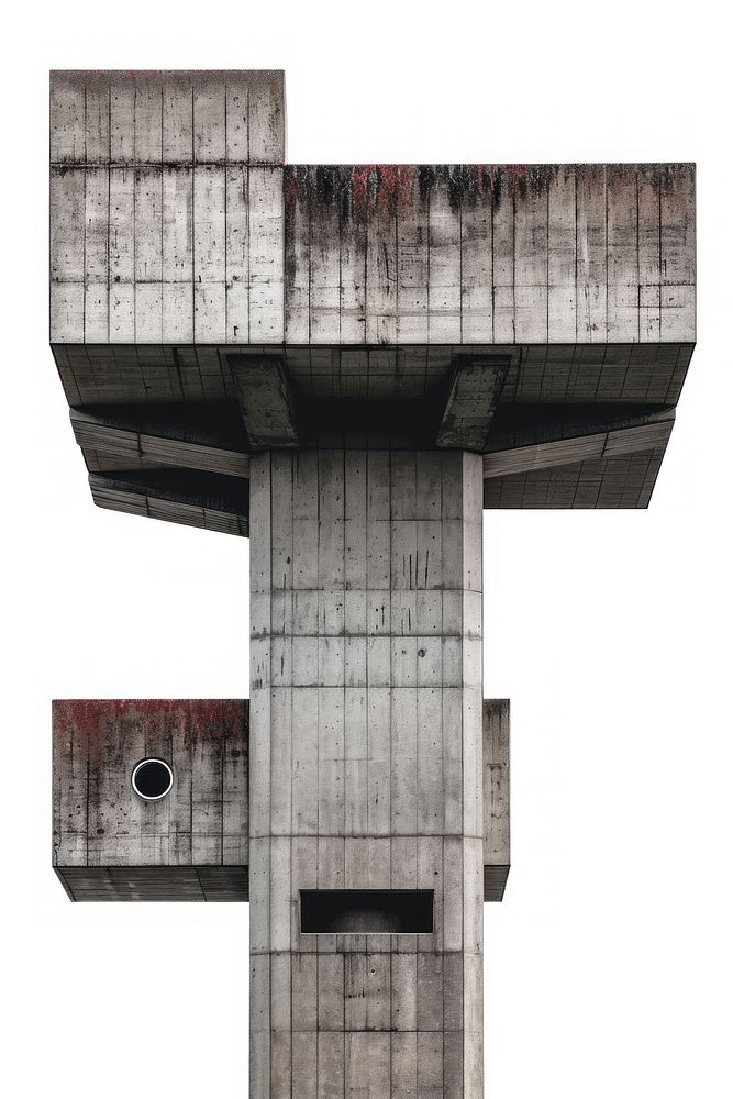 Brutalist observation tower architecture building concrete.