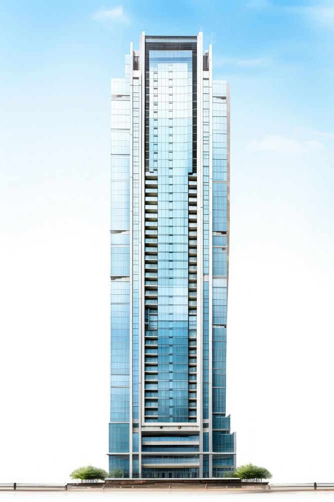 Tall contemporary skyscraper architecture building tower.
