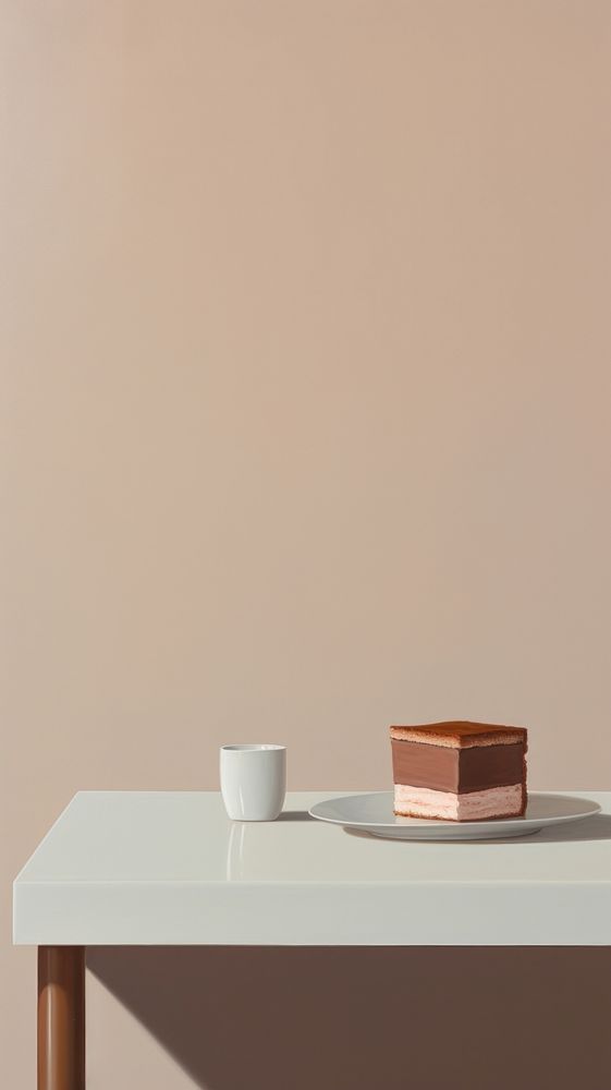 Minimal space kitchen table furniture coffee cup.