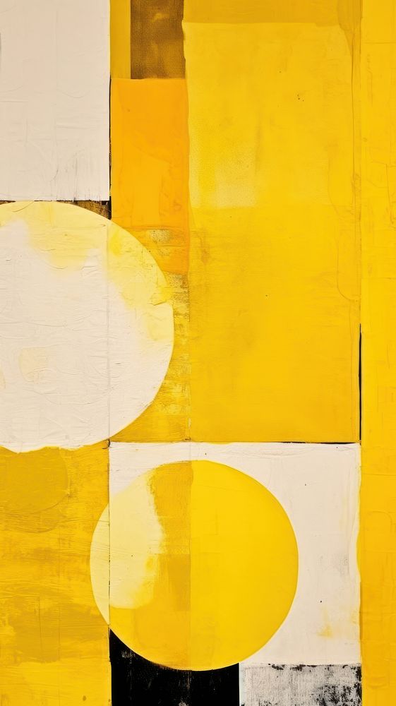 Art abstract painting yellow.