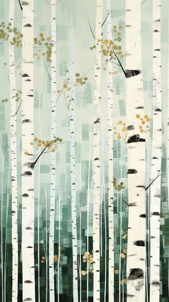 Minimal simple birch forest outdoors plant tree.