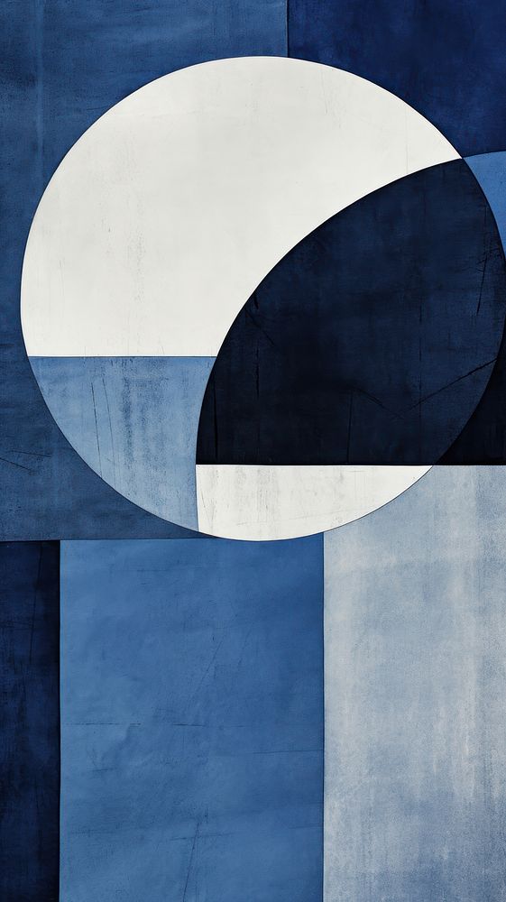Art abstract shape blue.