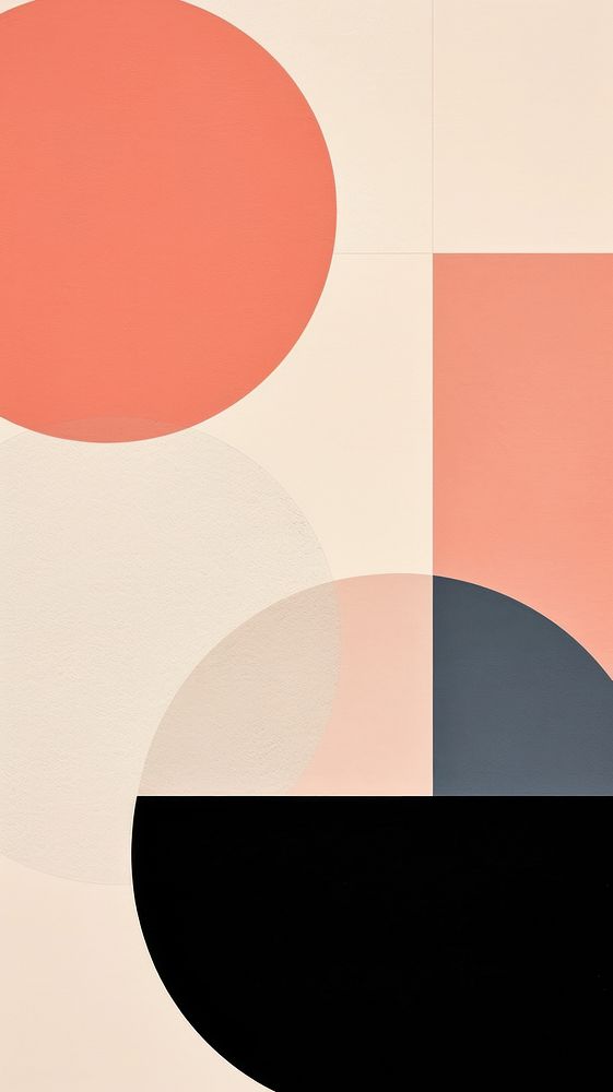 Minimal simple modern shapes art abstract pattern.