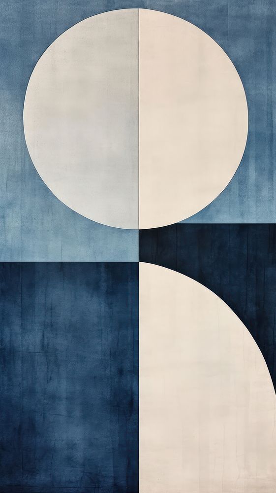 Art abstract shape blue.