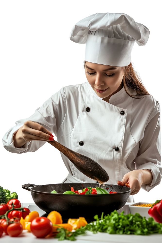 Female cooking portrait adult.