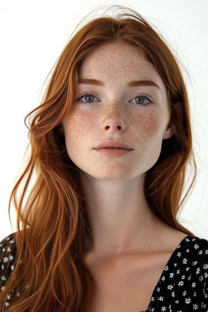 Female portrait freckle adult.