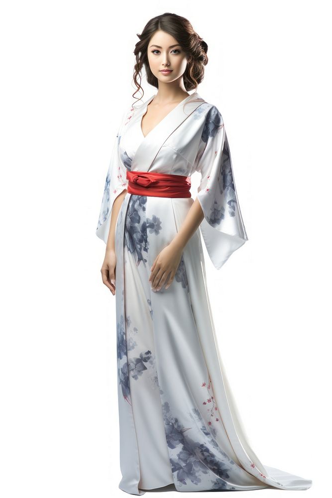Female fashion kimono dress.