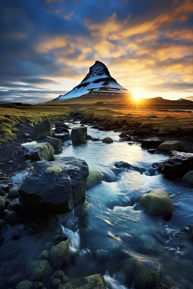 Iceland landscape mountain outdoors nature.