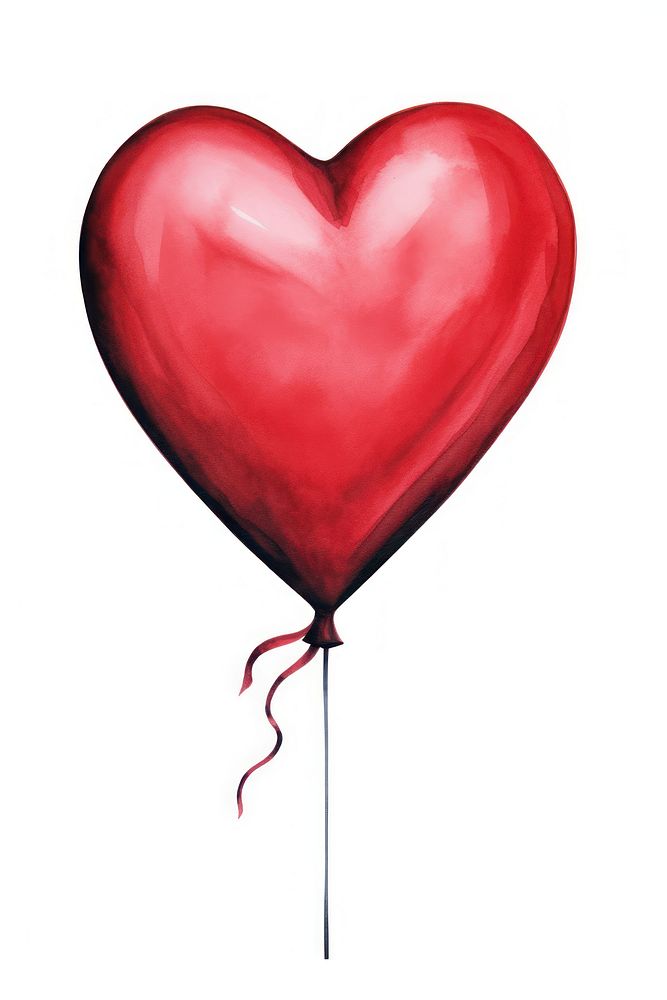 Heart shaped red balloon creativity appliance cartoon. AI generated Image by rawpixel.