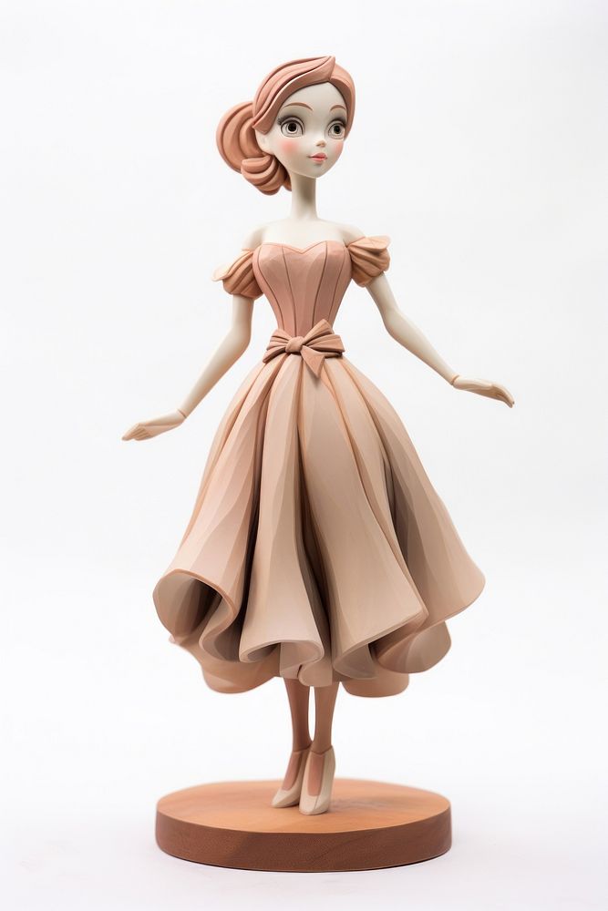 Girl in Ballet dress made up of clay figurine ballet craft.