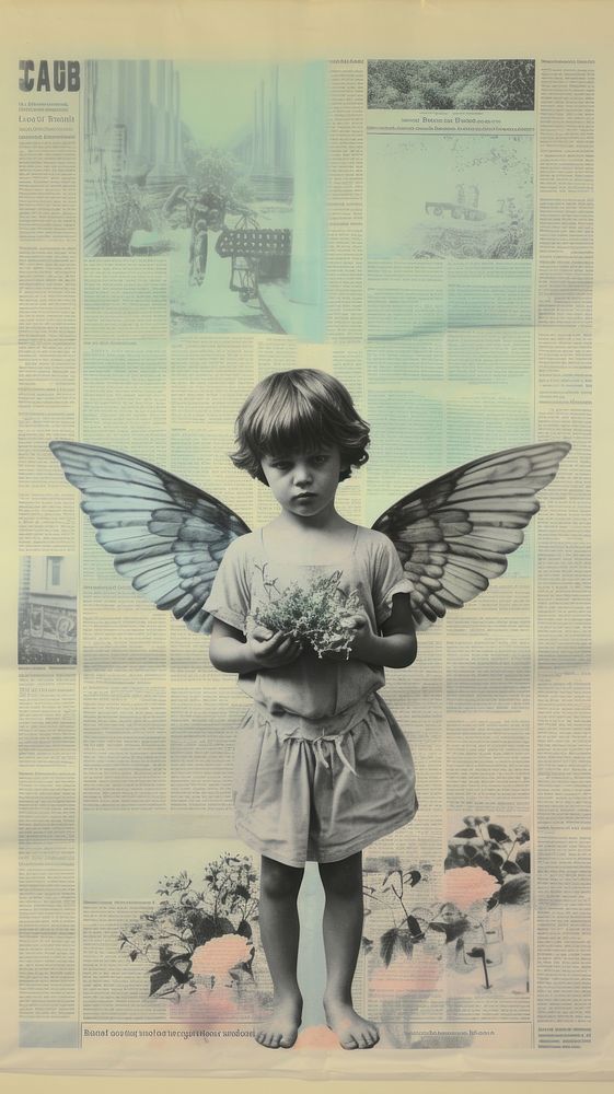 Wallpaper ephemera pale cherub poster angel child.
