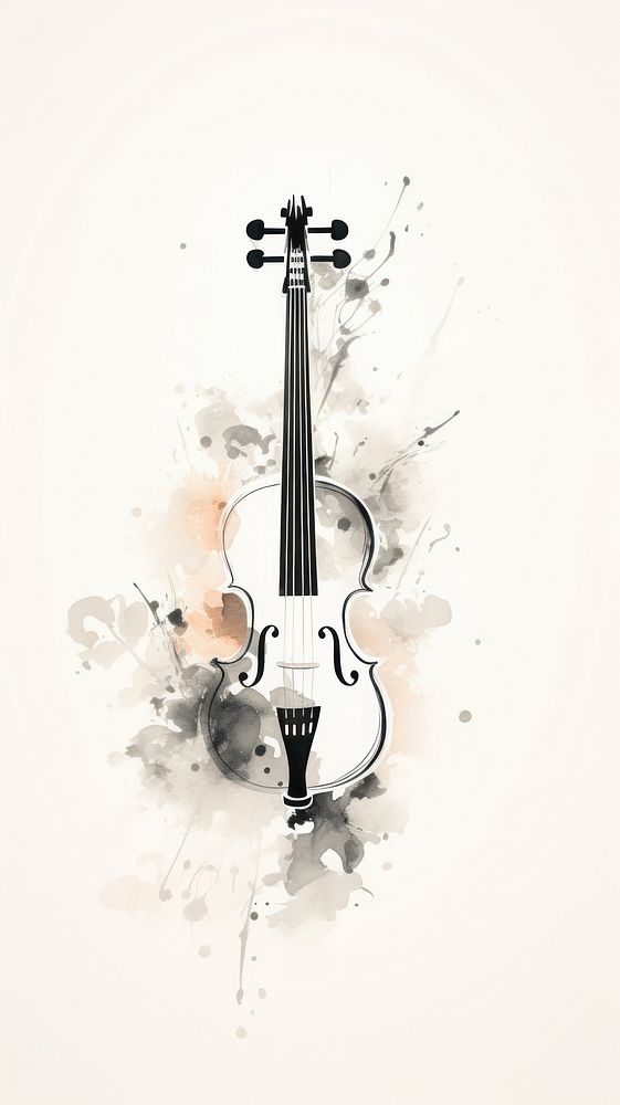 Violin cello paper music.