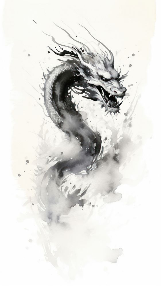 Drawing sketch animal dragon.