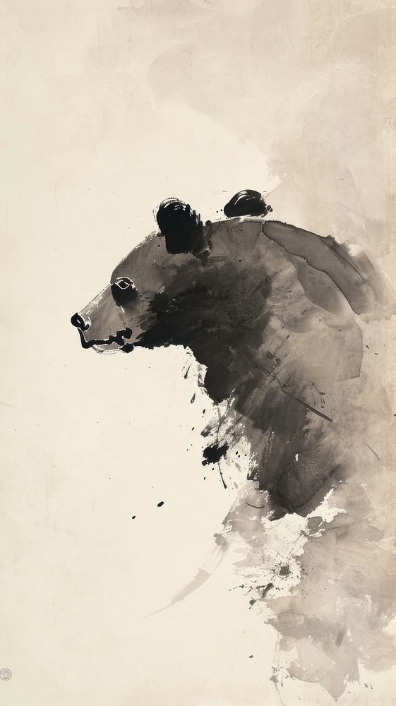 Painting mammal animal bear.