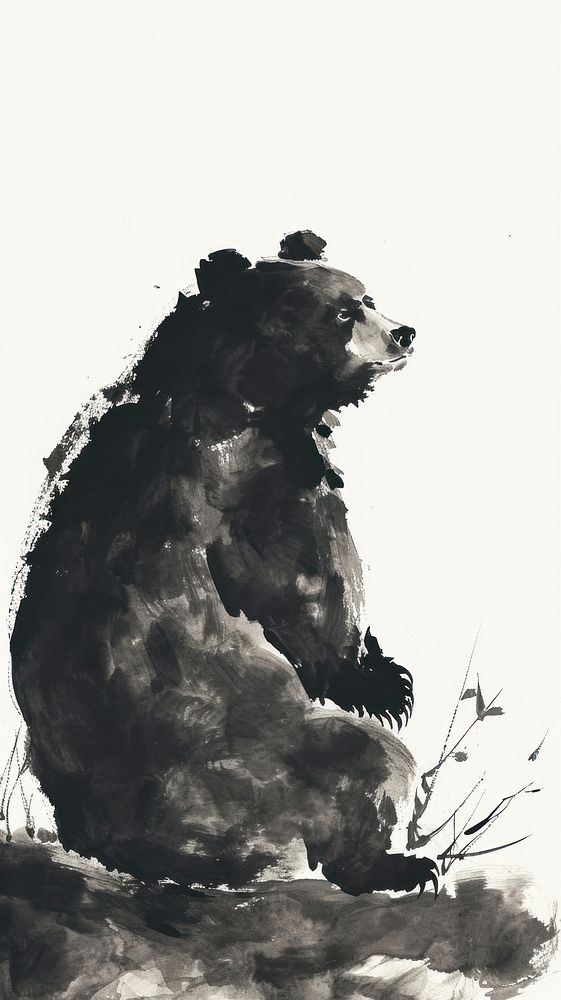 Bear painting mammal art.