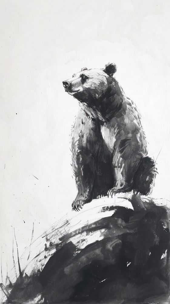 Bear wildlife painting animal.