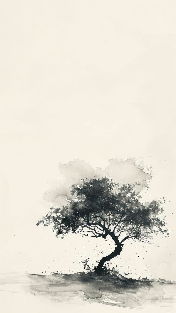 Tree painting drawing sketch.