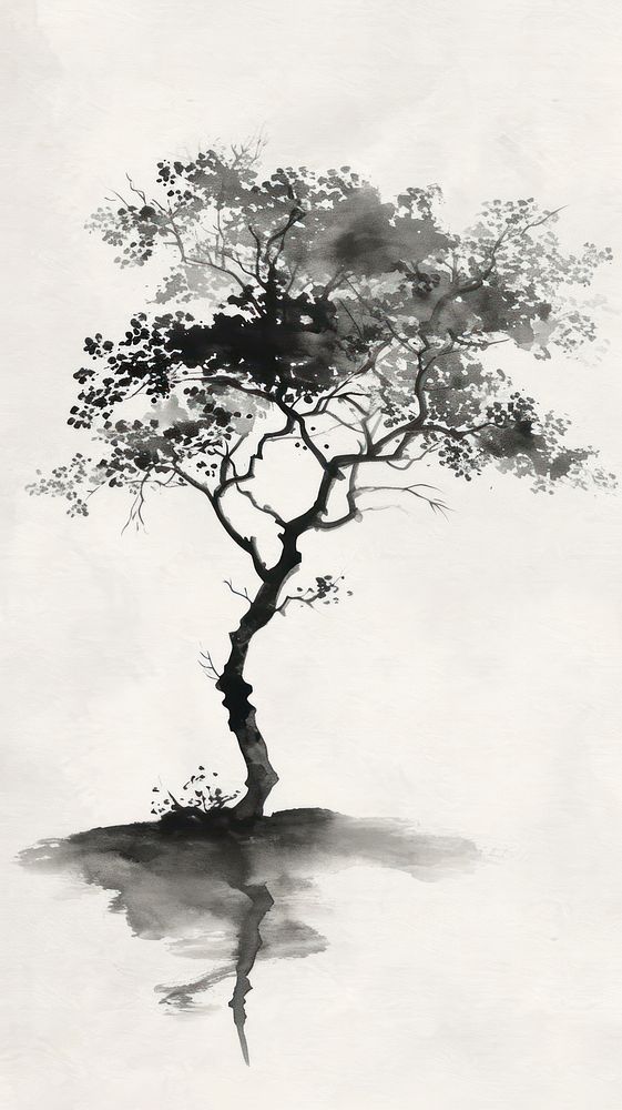 Tree painting drawing sketch.
