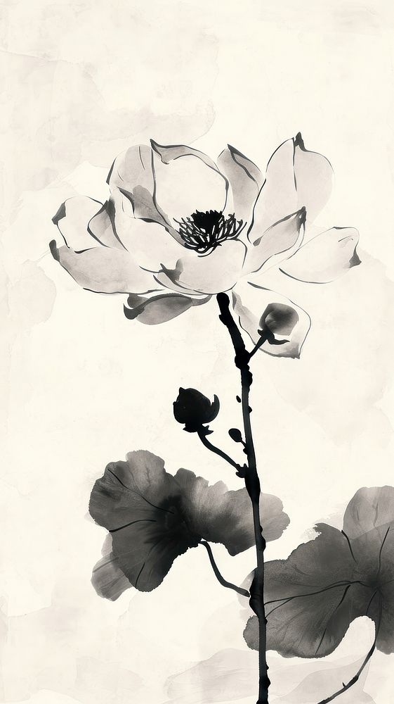 Flower painting blossom drawing.