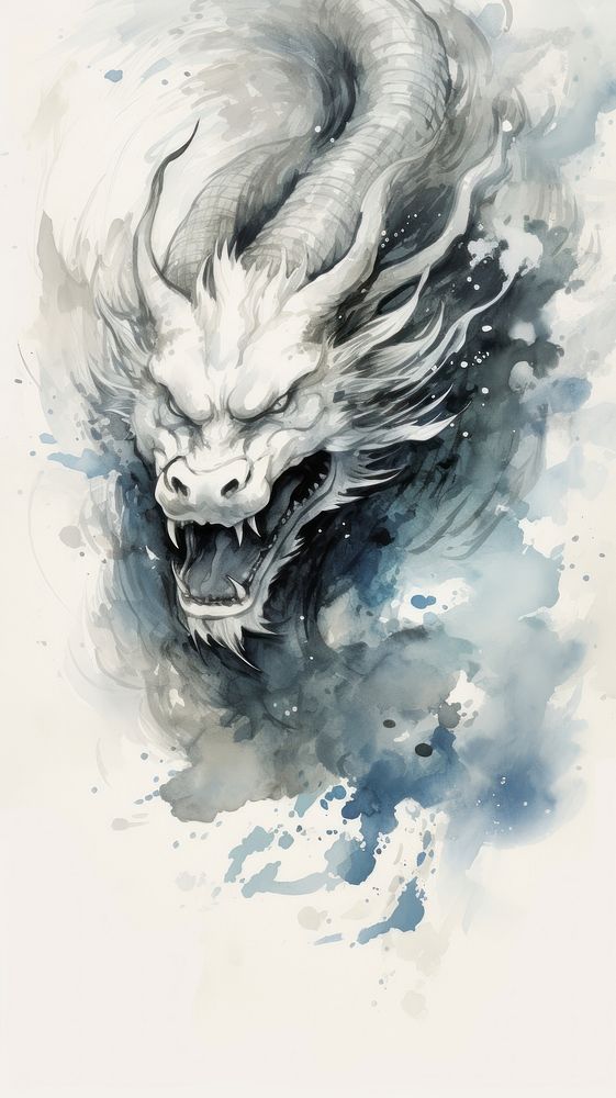 Dragon white art creativity.