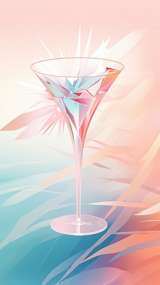 Cocktail martini drink glass.