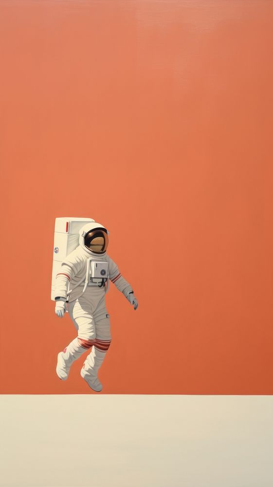 Minimal copy space astronaut astronomy standing clothing.