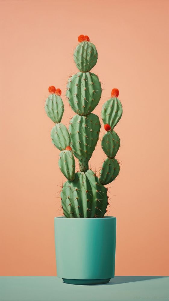 Minimal cactus plant houseplant decoration.