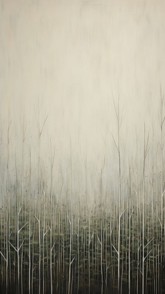Minimal forest painting nature plant.