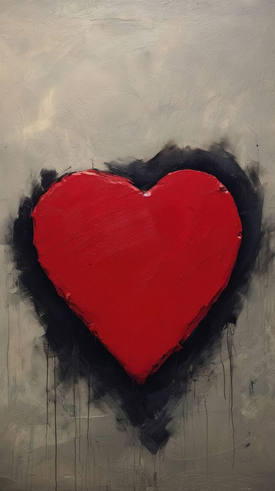 Minimal heart painting backgrounds creativity.