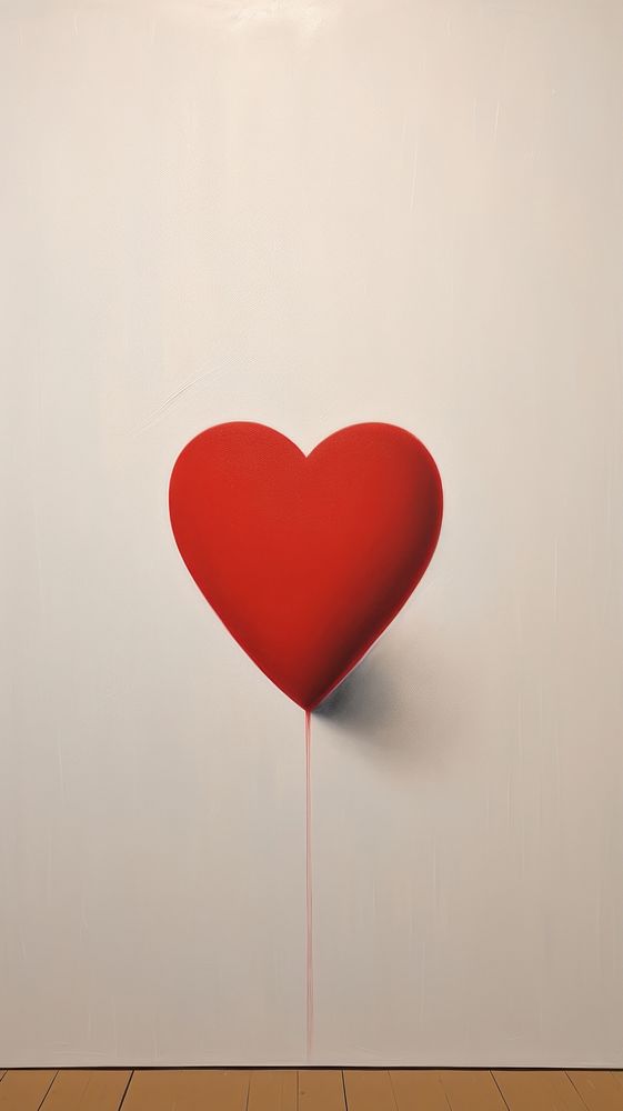 Minimal heart balloon creativity symbol.