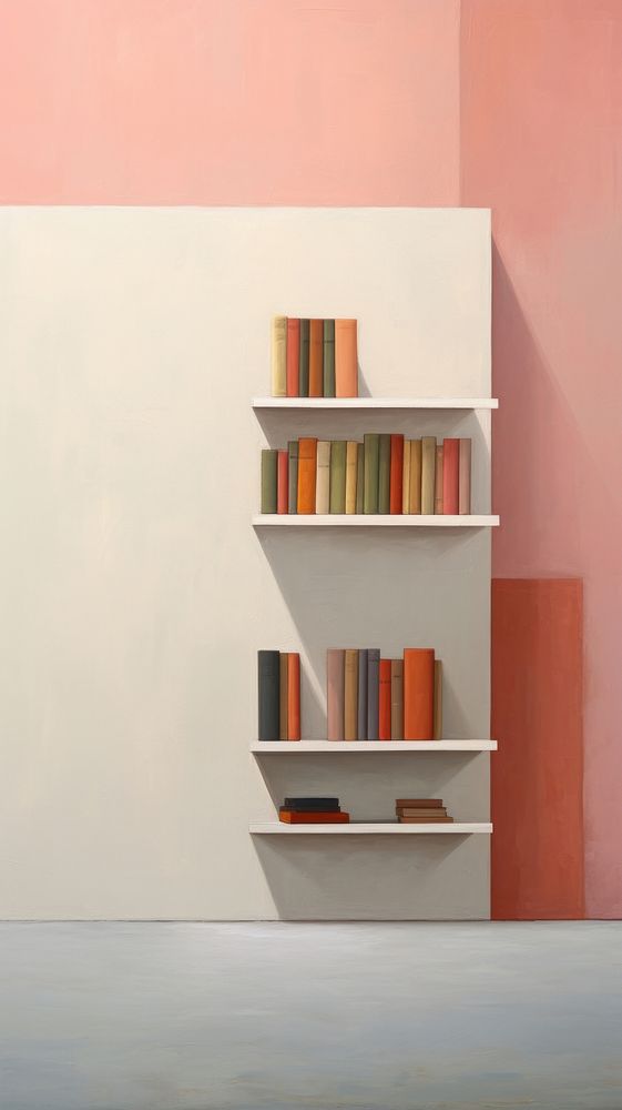 Minimal space book shelf furniture bookshelf bookcase.