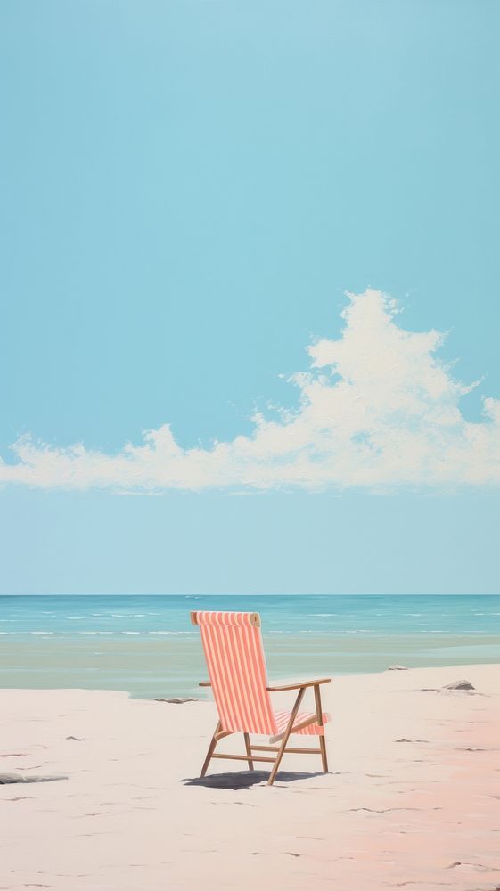 Minimal space beach in summer furniture outdoors horizon.