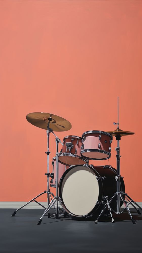 Minimal space drum set drums percussion membranophone.