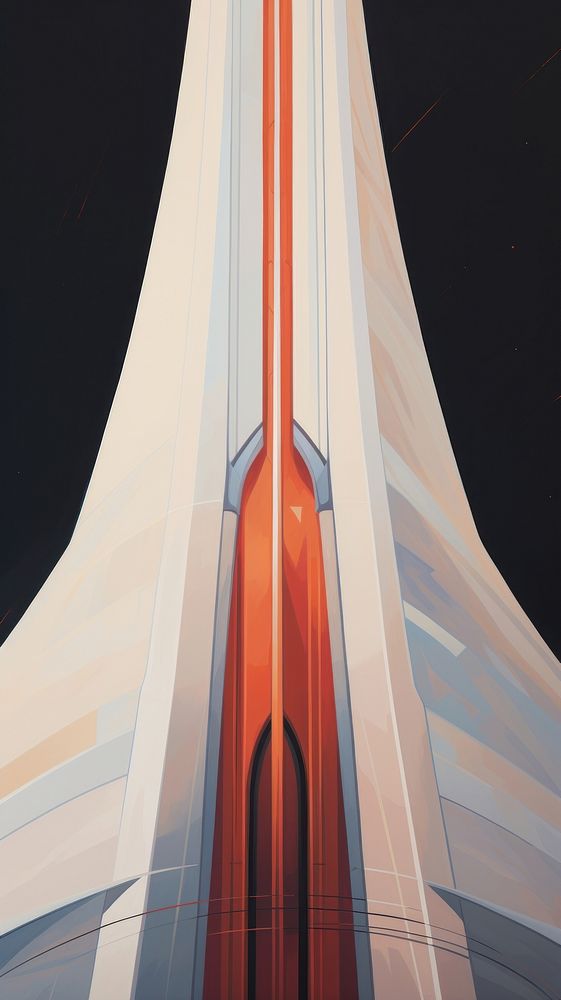 Minimal space mountain painting transportation architecture.