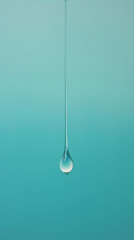 Minimal space water drop simplicity turquoise lighting.