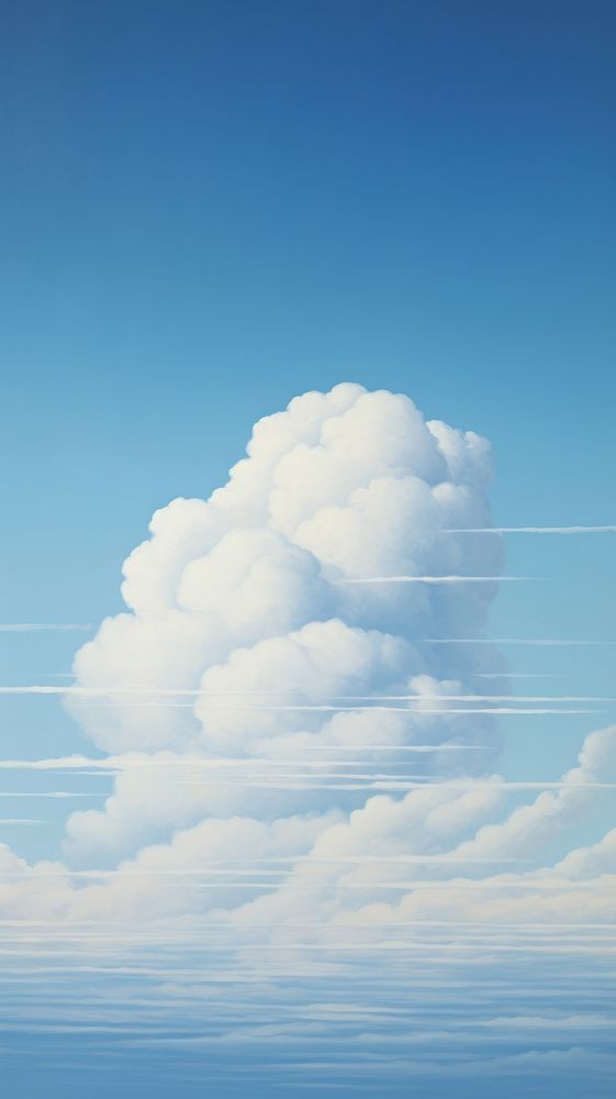 Minimal style cloud on the blue sky outdoors nature tranquility.