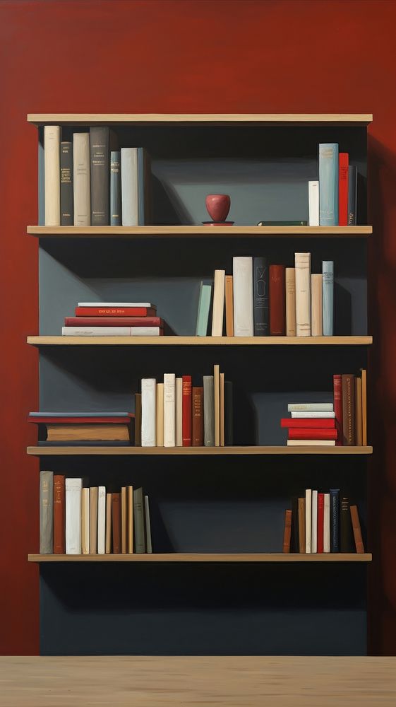 Minimal style book shelf bookshelf furniture bookcase.