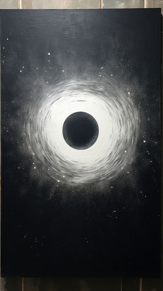 Minimal style galaxy painting space blackboard.