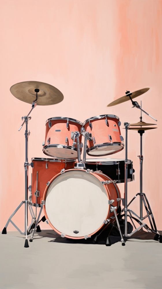 Minimal style drum set drums percussion membranophone.