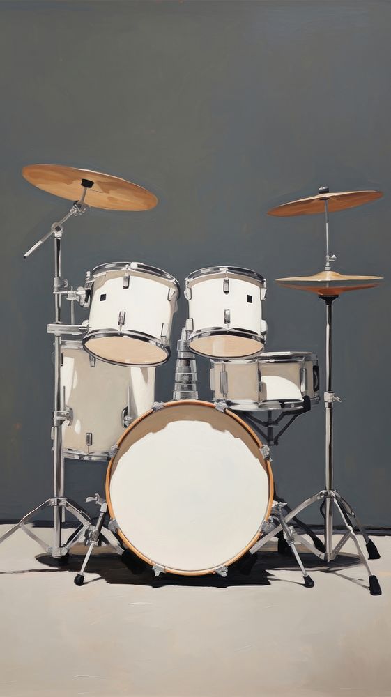 Minimal style drum set drums percussion membranophone.