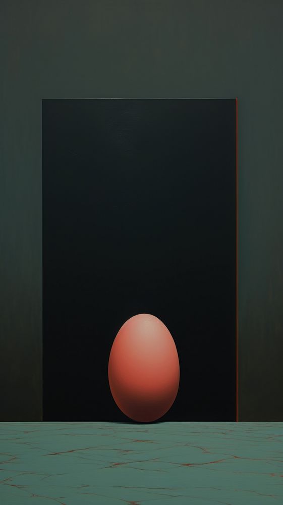 Minimal style easter egg painting blackboard astronomy.