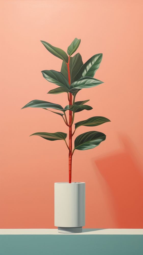 Minimal style plant leaf tree vase.