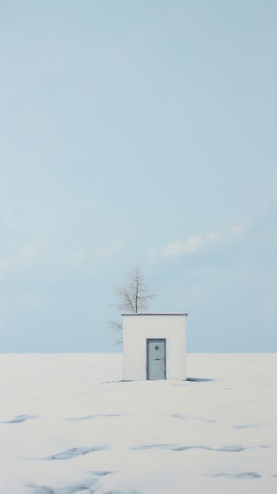 Minimal style winter architecture building outdoors.