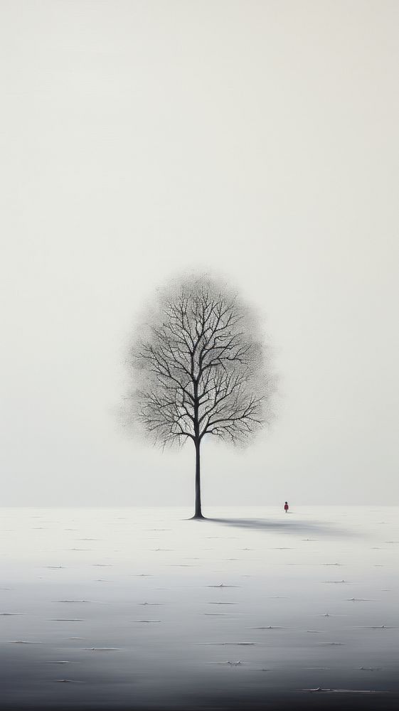 Minimal style winter outdoors nature plant.