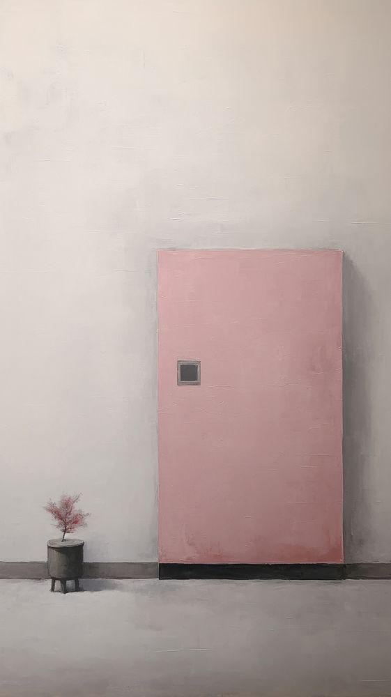 Minimal winter morning architecture painting wall.