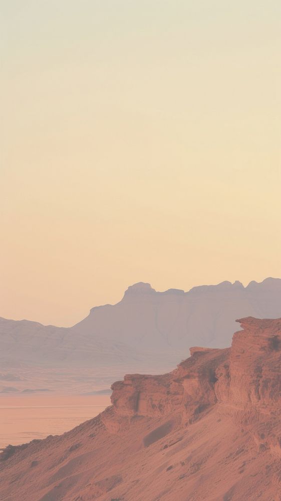 Aesthetic desert landscape wallpaper outdoors nature sky.