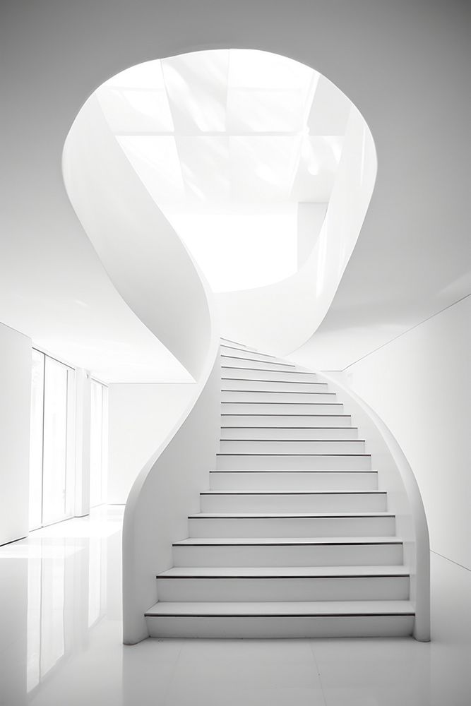 Minimalist staircase architecture building stairs.