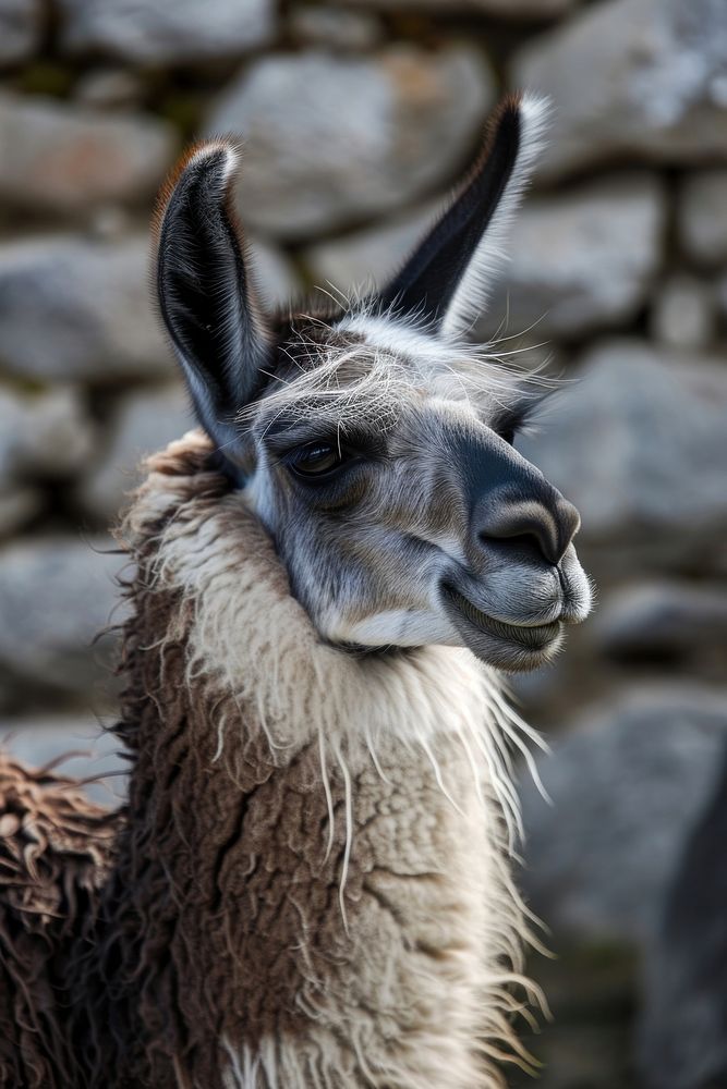 Portrait of a Lama portrait animal alpaca.